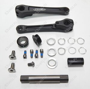 Шатуны "KUE=Q" 22mm (EURO BB) с осью (Q88FCrankEuroBB)