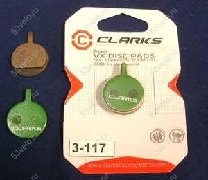 Колодки торм. диск. CLARKS CMD-8MECHANICAL VX-849C (3-117) вело