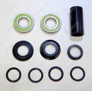 Каретка BMX BLANK SPANISH BOTTOM BRACKET -19mm BLACK Каретка BMX BLANK SPANISH BOTTOM BRACKET -19mm BLACK