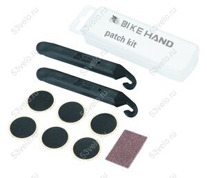Аптечка BIKE HAND для рем камер (2монт+6запл+нажд) YC-129A 6-151290 Аптечка BIKE HAND для рем камер (2монт+6запл+нажд) YC-129A 6-151290