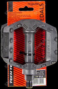 Педали 1/2 пластик TT FP-853 чёрные