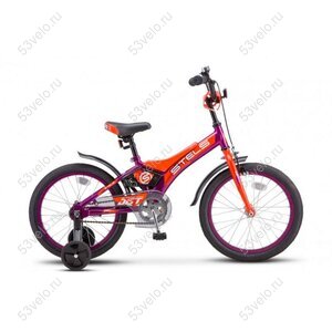 Велосипед 16" STELS Jet фиолетовый/оранжевый Z010