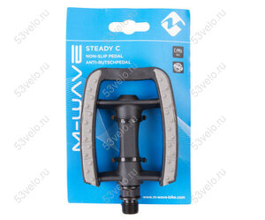 Педали 9/16 M-WAVE, Steady C Eco,пластик/ алюминий, черная, с отражателями, 5-311041