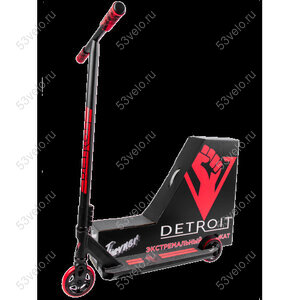Самокат DETROIT HDT-R/BK красный/чёрный