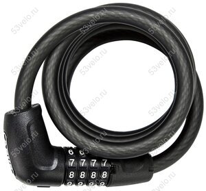 Замок ABUS вело 05-0086169 трос кодовый 4хразр Steel-O-flex 6512C/180см BK SCLL Tresor класс защиты 3/15 с крепленим, черный