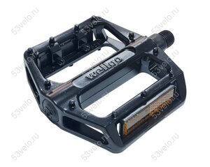 Педали BMX/Downhill B087U 6-190429 алюминиевые   широк. ось Cr-Mo, 109х101х26мм, черные WELLGO