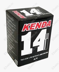 Камера 14х1.3/8 х 1.75,32/37/47-288/298/254 KENDA A/V  ПРЯМОЙ ВЕНТИЛЬ 5-511380 (5-516325)