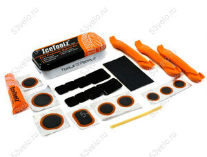 Аптечка ICETOOLZ 65A1 18 заплаток+клей+шкурка+монтировки, 6-800274 Аптечка ICETOOLZ 65A1 18 заплаток+клей+шкурка+монтировки, 6-800274